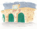 Doheny Mansion stables in Los Angeles, California