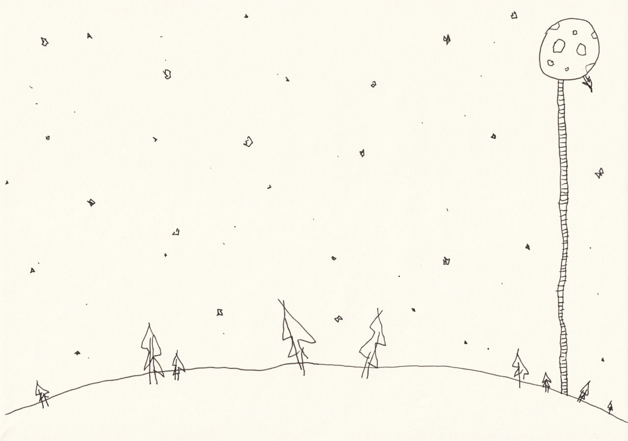 I sneaked to the moon to plant a tree
