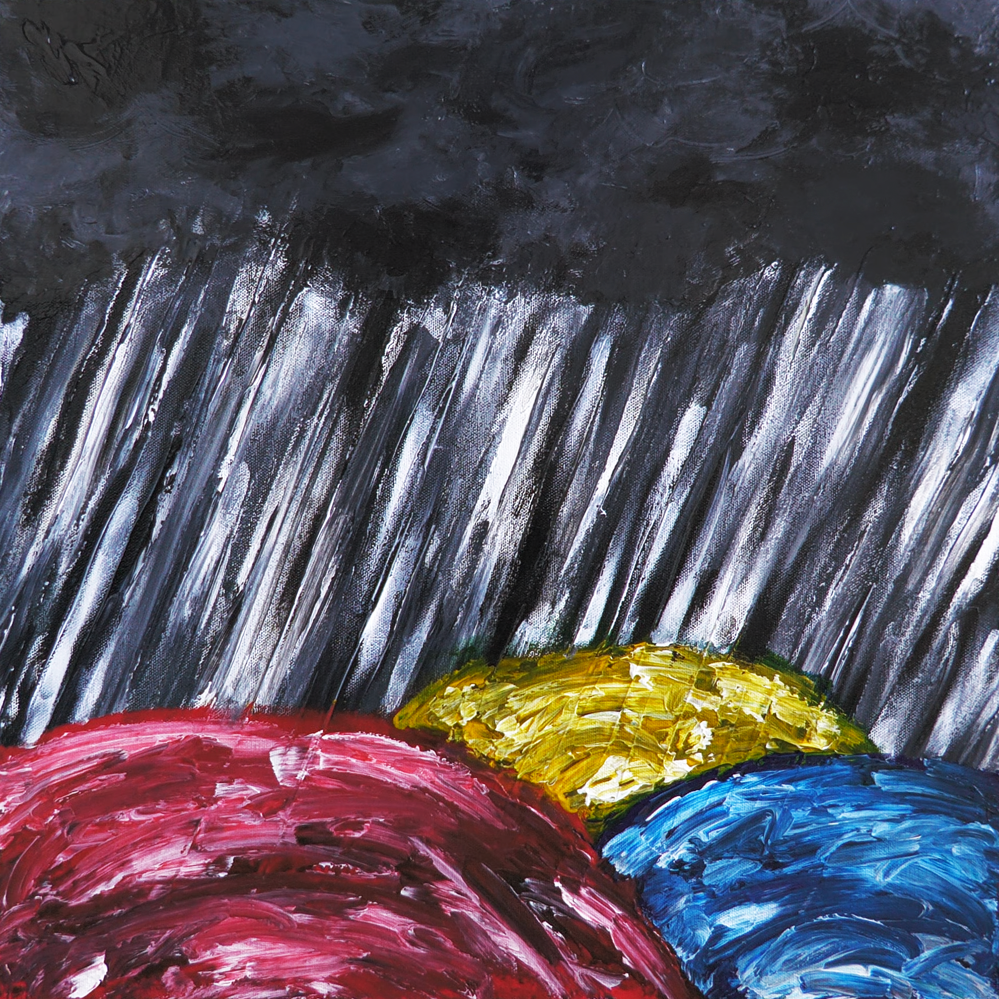 Storm with colourful hills